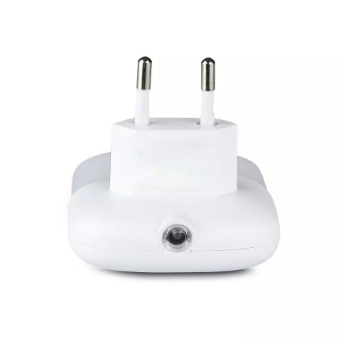 Lampka Nocna do Gniazdka LED z USB V-TAC SAMSUNG CHIP Kwadrat VT-84-SQ 3000K 10lm Lampka Nocna do Gniazdka LED z USB V-TAC SAMSUNG CHIP Kwadrat VT-84-SQ 3000K 10lm