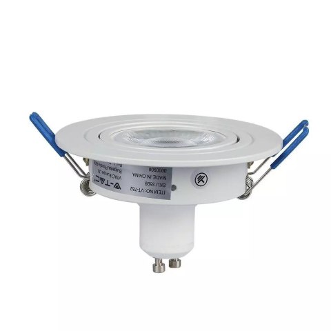 Oczko V-TAC Aluminiowe Odlew 1xGU10 Okrągłe Białe VT-782RD-WH Oczko V-TAC Aluminiowe Odlew 1xGU10 Okrągłe Białe VT-782RD-WH