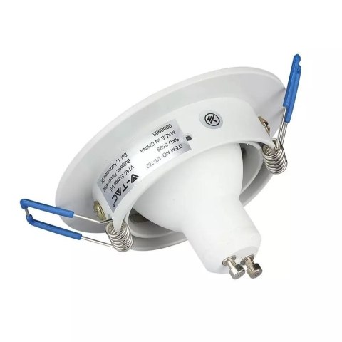 Oczko V-TAC Aluminiowe Odlew 1xGU10 Okrągłe Białe VT-782RD-WH Oczko V-TAC Aluminiowe Odlew 1xGU10 Okrągłe Białe VT-782RD-WH