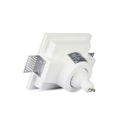Oczko V-TAC GIPS GU10 Wpuszczane Okrągłe 132x132 Białe VT-772 Oczko V-TAC GIPS GU10 Wpuszczane Okrągłe 132x132 Białe VT-772