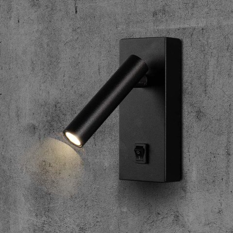 Oprawa LED V-TAC 2W Kinkiet Hotel Łóżko Włącznik Czarny VT-402 3000K 150lm Oprawa LED V-TAC 2W Kinkiet Hotel Łóżko Włącznik Czarny VT-402 3000K 150lm