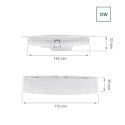 ALGINE ECO 2w1 NATYNK-PODTYNK DOWNLIGHT 12W BARWA CIEPŁA 230V BIAŁY okrągła