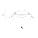 FIALE V GU10 OCZKO GU10 250V IP20 85x85x35mm CZARNY kwadrat.