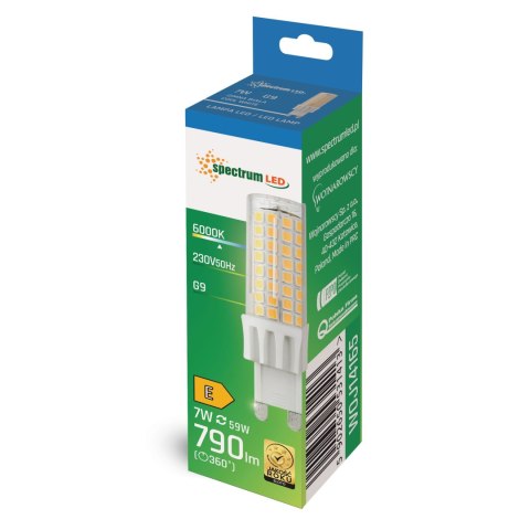 LED G9 230V 7W CW SMD SPECTRUM LED G9 230V 7W CW SMD SPECTRUM