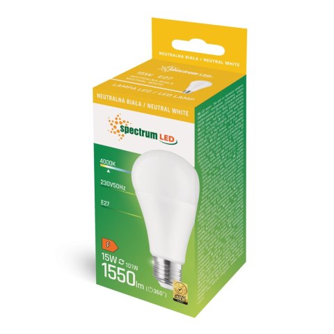LED GLS E-27 230V 15W NW SPECTRUM LED GLS E-27 230V 15W NW SPECTRUM