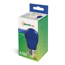 LED GLS E-27 230V 4.9W NIEBIESKI SPECTRUM