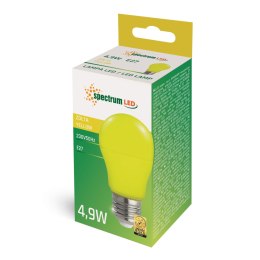 LED GLS E-27 230V 4.9W ŻÓŁTY SPECTRUM