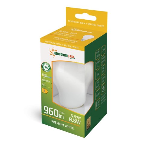 LED GLS E-27 230V 8,5W COG NW MILKY SPECTRUM LED GLS E-27 230V 8,5W COG NW MILKY SPECTRUM