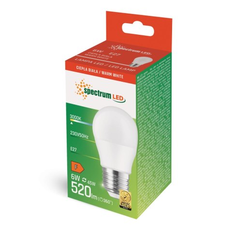 LED KULKA E-27 230V 6W WW SPECTRUM + LED KULKA E-27 230V 6W WW SPECTRUM +