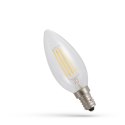LED ŚWIECOWA E-14 230V 5.5W COG WW CLEAR ŚCIEMNIALNA SPECTRUM