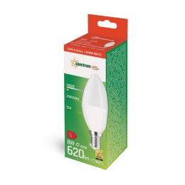 LED ŚWIECOWA E-14 230V 8W WW SPECTRUM
