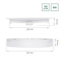 ALGINE ECO 2w1 NATYNK-PODTYNK DOWNLIGHT 18W BARWA CIEPŁA 230V BIAŁY okrągła