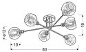 Lampa sufitowa DIXI 6xE14 chrom wymiar