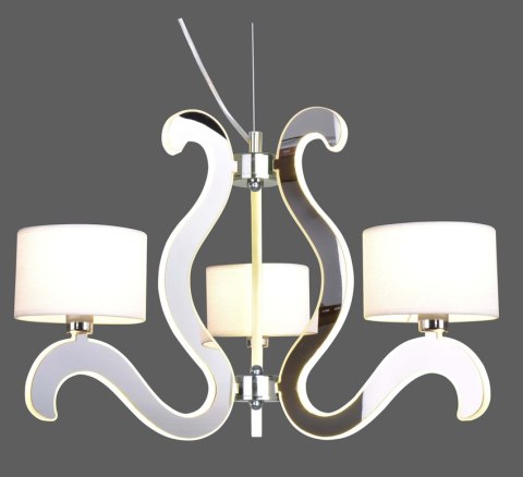 Lampa sufitowa wiszaca AMBROSIA chrom abażur z tkaniny świecące ramię 3xE27_3 Lampa sufitowa wiszaca AMBROSIA chrom abażur z tkaniny świecące ramię 3xE27_3