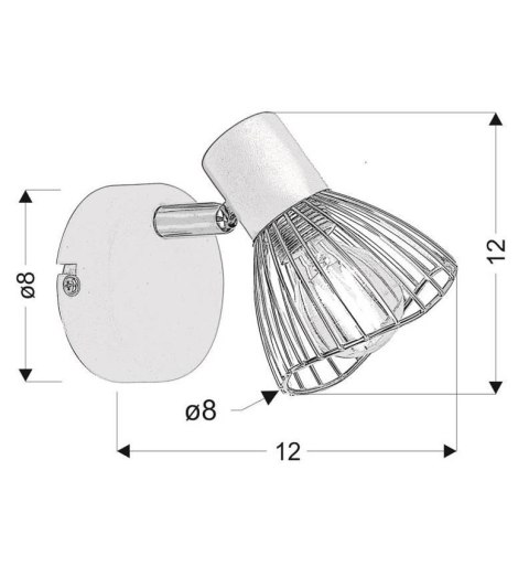 Lampa ścienna kinkiet FLY czarny/złoty 1x40W E14 Candellux 91-61874_wymiary Lampa ścienna kinkiet FLY czarny/złoty 1x40W E14 Candellux 91-61874_wymiary