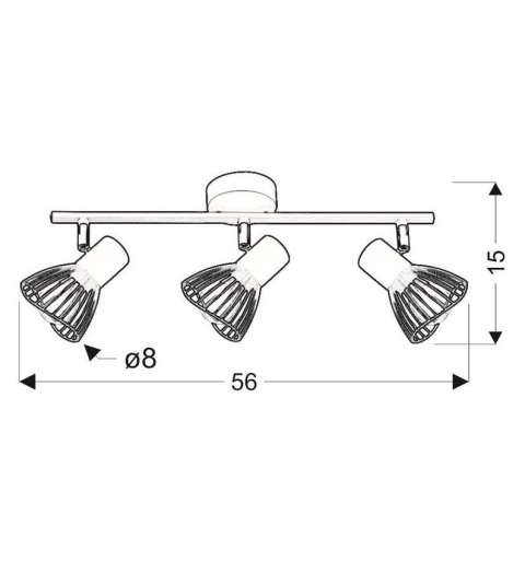 Lampa sufitowa FLY czarna 2x40W_wymiary Candellux 93-61911_1 Lampa sufitowa FLY czarna 2x40W_wymiary Candellux 93-61911_1