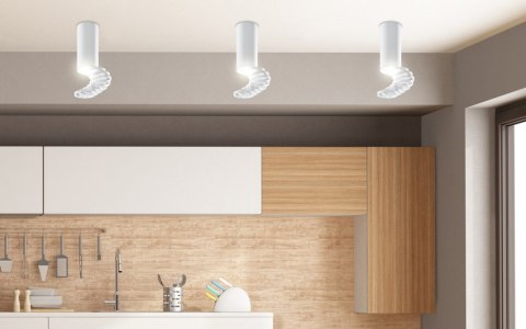 Lampa sufitowa TUBA biała z pierścieniem Candellux 2282725 Lampa sufitowa TUBA biała z pierścieniem Candellux 2282725