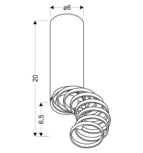 Lampa sufitowa TUBA biała z pierścieniem Candellux 2282725 Lampa sufitowa TUBA biała z pierścieniem Candellux 2282725