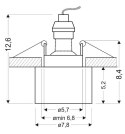 Lampa sufitowa TUBA mrozony akryl Candellux 2273679_wymiary