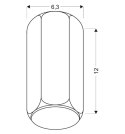 Oprawa sufitowa TUBA biała Candellux 2282855_wymiary Oprawa sufitowa TUBA biała Candellux 2282855_wymiary