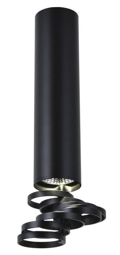 Lampa sufitowa TUBA czarna z regulowanymi pierścieniami Candellux 2282763 Lampa sufitowa TUBA czarna z regulowanymi pierścieniami Candellux 2282763