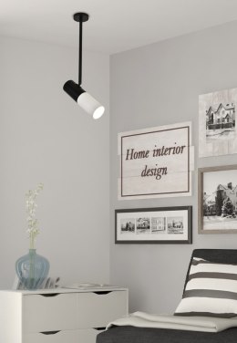 Lampa wisząca regulowana tuba czarno-biała Candellux 31-78353_1