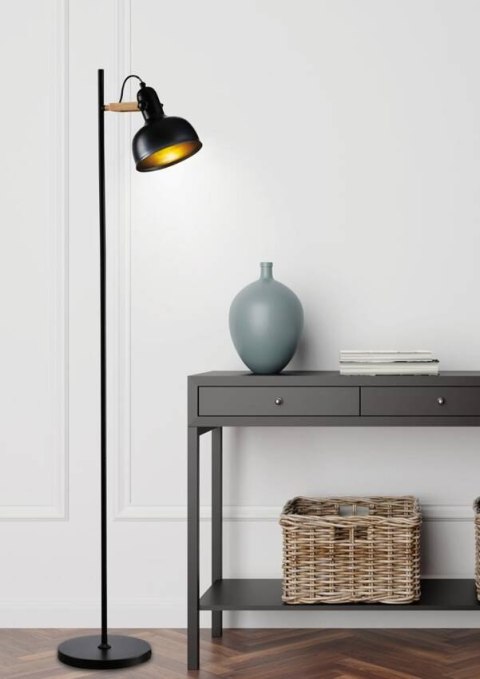 Lampa podłogowa RENO czarna metalowa regulowana loft Candellux 51-80196_1 Lampa podłogowa RENO czarna metalowa regulowana loft Candellux 51-80196_1