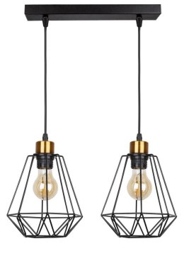 Lampa wisząca PRIMO 2xE27 czarny-złoty
