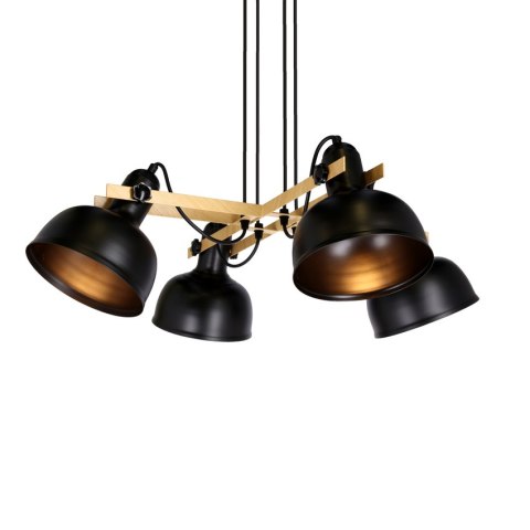Lampa wisząca RENO regulowana czarna z czarnymi kloszami loft Candellux 34-78155_2 Lampa wisząca RENO regulowana czarna z czarnymi kloszami loft Candellux 34-78155_2
