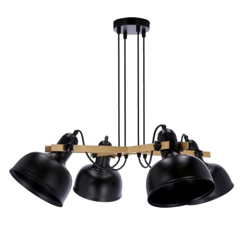 Lampa wisząca RENO regulowana czarna z czarnymi kloszami loft Candellux 34-78155_3 Lampa wisząca RENO regulowana czarna z czarnymi kloszami loft Candellux 34-78155_3