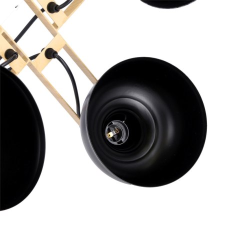 Lampa wisząca RENO regulowana czarna z czarnymi kloszami loft Candellux 34-78155_5 Lampa wisząca RENO regulowana czarna z czarnymi kloszami loft Candellux 34-78155_5