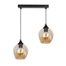 Lampa sufitowa ASPA czarno/brązowa 2xE27