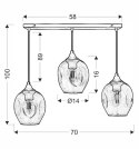 Lampa sufitowa ASPA czarno/brązowa 3xE27 wymiar