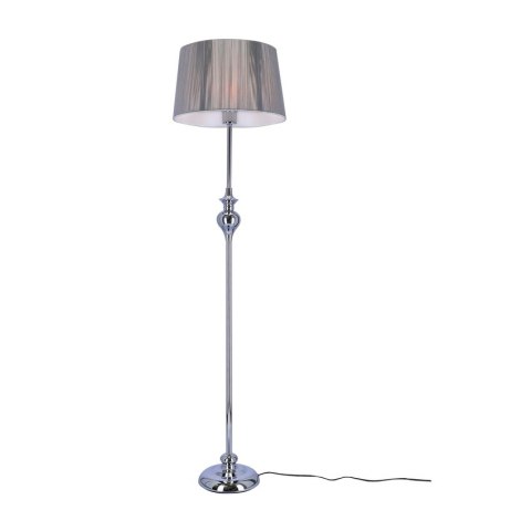 Lampa podłogowa GILLENIA srebrna nitkowy abażur 1 Lampa podłogowa GILLENIA srebrna nitkowy abażur 1