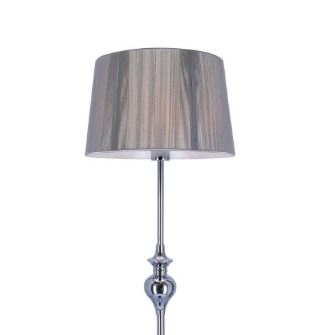 Lampa podłogowa GILLENIA srebrna nitkowy abażur 3 Lampa podłogowa GILLENIA srebrna nitkowy abażur 3