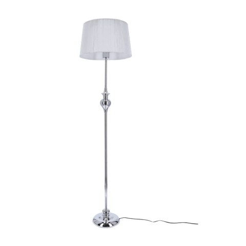 Lampa podłogowa GILLENIA srebrna nitkowy abażur 5 Lampa podłogowa GILLENIA srebrna nitkowy abażur 5