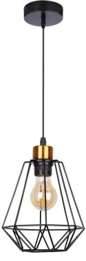 Lampa wisząca PRIMO 1xE27 czarna - złoty Lampa wisząca PRIMO 1xE27 czarna - złoty