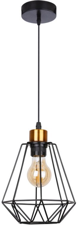 Lampa wisząca PRIMO 1xE27 czarna - złoty