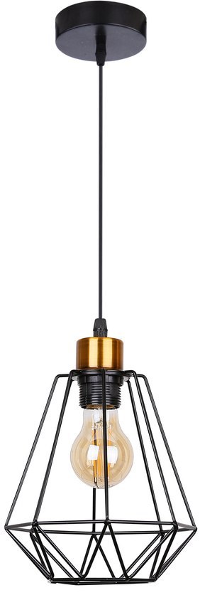 Lampa wisząca PRIMO 1xE27 czarna - złoty Lampa wisząca PRIMO 1xE27 czarna - złoty