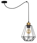 Lampa wisząca PRIMO P 1xE27 czarna - złoty Lampa wisząca PRIMO P 1xE27 czarna - złoty