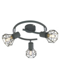 Lampa sufitowa VERVE szara 3xE14