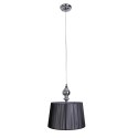 Lampa wisząca GILLENIA chromowa z czarnym abażurem nitkowym Candellux 31-21437