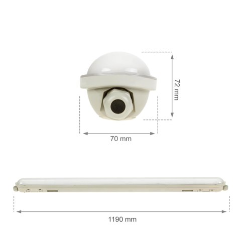 LIMEA GIGANT HERMETYK 1200mm 38W NW 230V 120st IP65 IK10 1190x72x70mm SZARY 5 lat gw. LIMEA GIGANT HERMETYK 1200mm 38W NW 230V 120st IP65 IK10 1190x72x70mm SZARY 5 lat gw.
