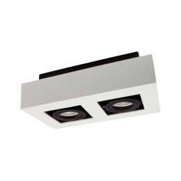 MIRORA GU10 X2 NATYNKOWA GU10 250V IP20 255X145X85 mm BIAŁY CZARNY prostokątna ruchoma