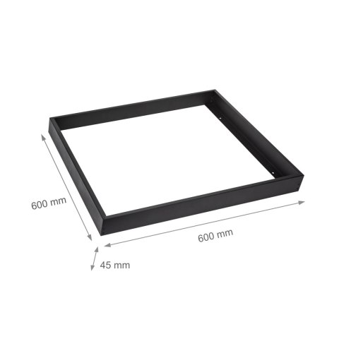RAMKA DO MONTAŻU NATYNKOWEGO OPRAW ALGINE LINE 600x600x45 mm CZARNY RAMKA DO MONTAŻU NATYNKOWEGO OPRAW ALGINE LINE 600x600x45 mm CZARNY