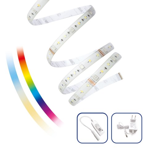 ZESTAW PASEK LED 17W/5m RGBW+CCT+DIM (5m rolka) w silikonie+kontroler+zasilacz Wi-Fi Spectrum SMART ZESTAW PASEK LED 17W/5m RGBW+CCT+DIM (5m rolka) w silikonie+kontroler+zasilacz Wi-Fi Spectrum SMART