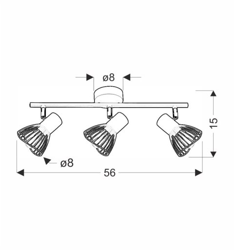 Lampa ścienna Fly czarny/złoty 3x40W E14 Candellux 93-61928_wymiary Lampa ścienna Fly czarny/złoty 3x40W E14 Candellux 93-61928_wymiary