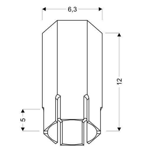 Lampa sufitowa TUBA czarna Candellux 2282831_wymiary Lampa sufitowa TUBA czarna Candellux 2282831_wymiary
