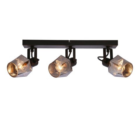 Lampa sufitowa RANDI zzarny matowy klosz dymiony Candellux 93-13378_2 Lampa sufitowa RANDI zzarny matowy klosz dymiony Candellux 93-13378_2