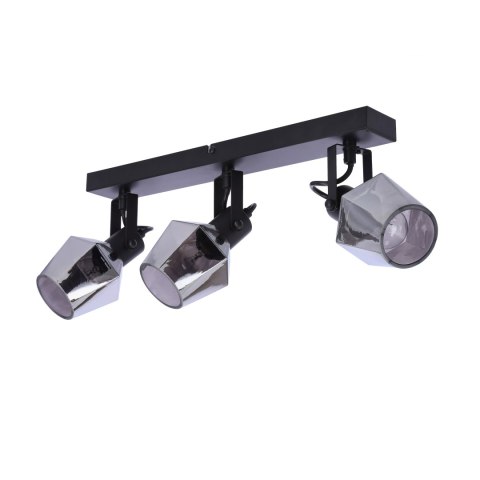 Lampa sufitowa RANDI zzarny matowy klosz dymiony Candellux 93-13378_3 Lampa sufitowa RANDI zzarny matowy klosz dymiony Candellux 93-13378_3